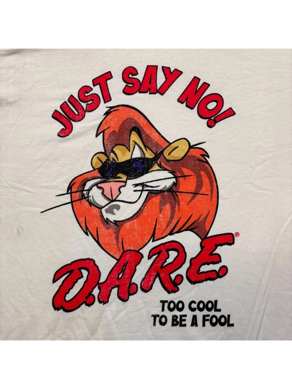 D.A.R.E. Just Say No Too Cool To Be A Fool T-Shirt Size Extra Large - Picture 2 of 5